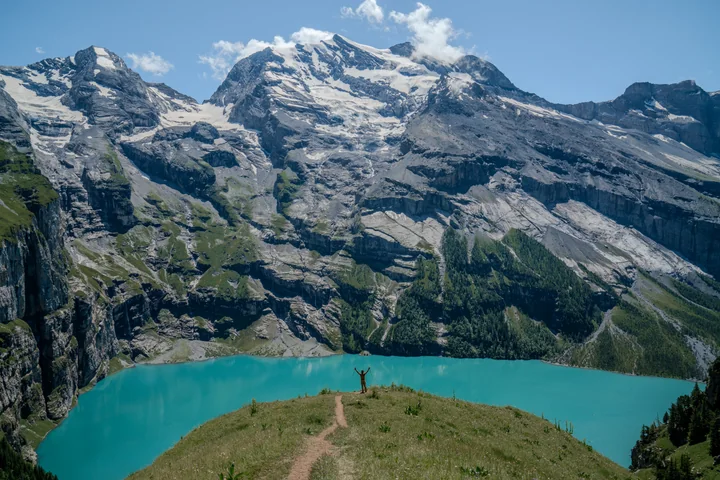 Brandon at Oeschinensee